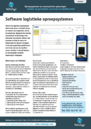 Brochure Software Logistieke Oproepsystemen