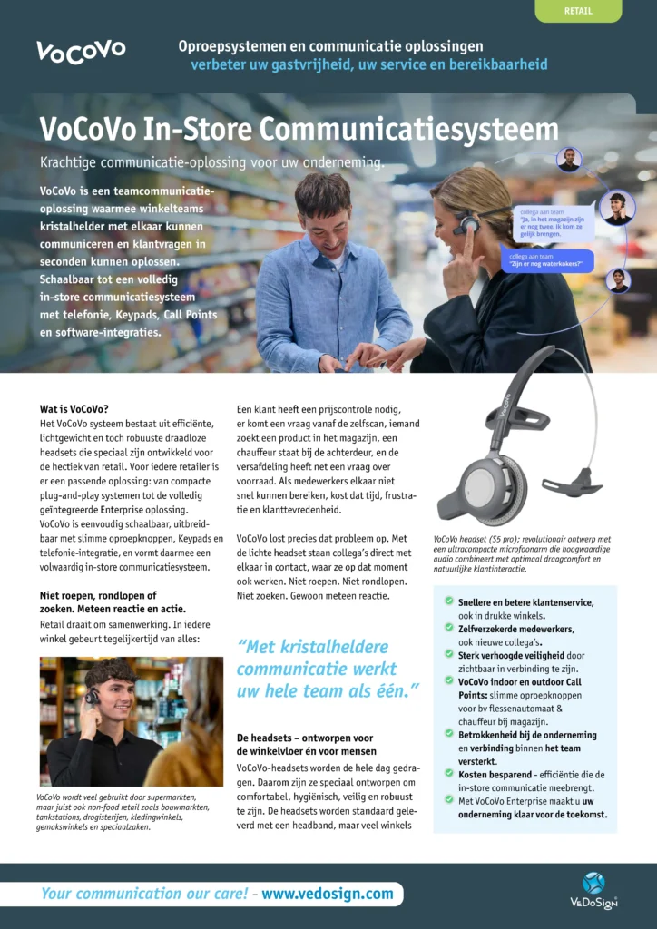 Brochure VOCOVO Instore Communicatie VeDoSign 2026