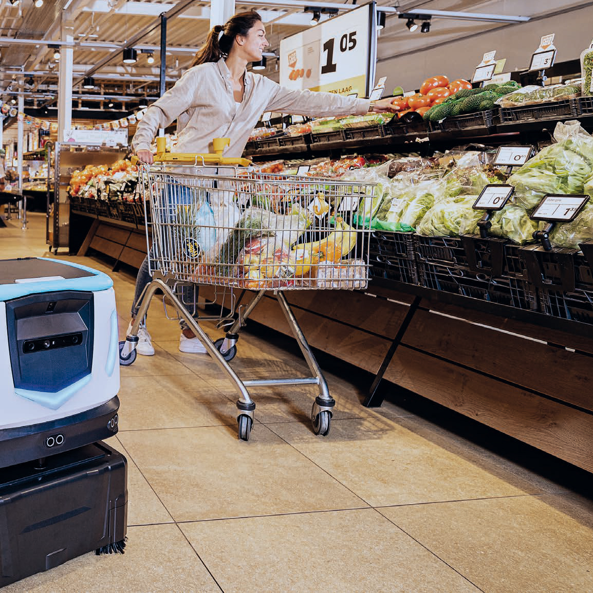 Cobi 18 Schoonmaakrobot Schrobzuigmachine Supermarkt Robot Vloerreiniging