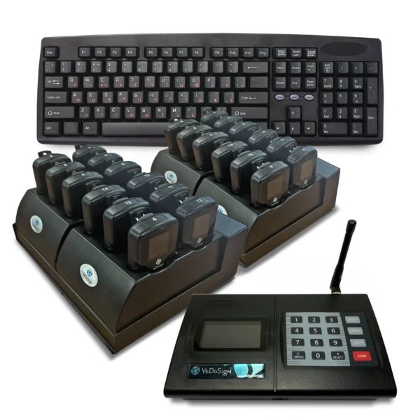 Compleet SmartCall Systeem Met 24 SmartCall Colour Belt Pagers En I Station Premium Transmitter