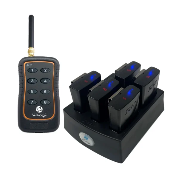Compleet Keuken Oproepsysteem 5 Kelners (transmitter 8 Knops)