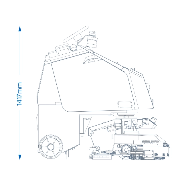 Ecobot 75 Scrubber Schoonmaakrobot Afmeting