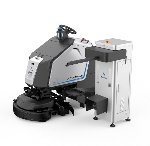 Ecobot 75 Scrubber Schoonmaakrobot In Werkstation