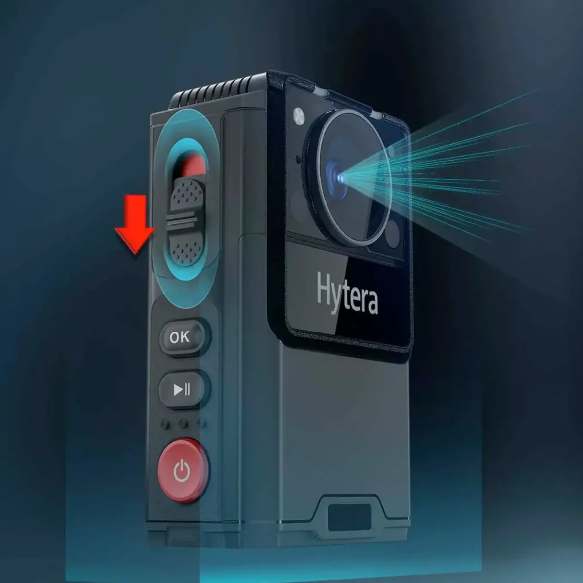 Hytera GC550 Mini (32GB) Bodycam Intuïtieve Schuifbediening
