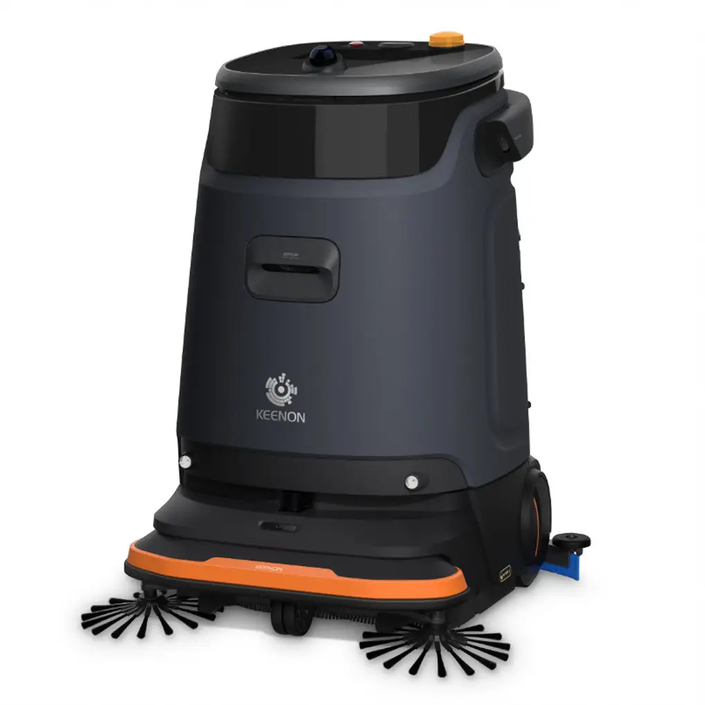 Keenon C55 2 In 1 Schoonmaakrobot Voorzijde Schuin Linksvoor