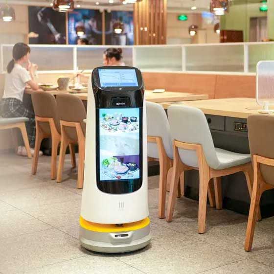 KellyBot Bedien Retail Robot Reclame Display Vierkant