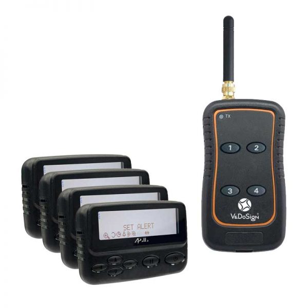 Medewerker Oproepsysteem 4 Knops Transmitter Met 4 Pagers V900