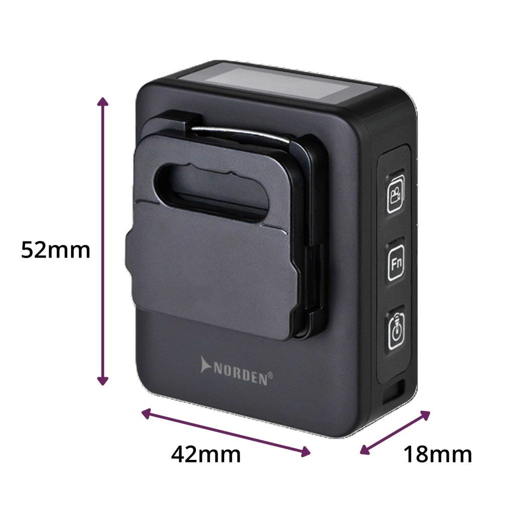 Norden Mini Wi Fi Body Worn Camera Megapixel, 32GB Memory Afmetingen Bodycam Compact