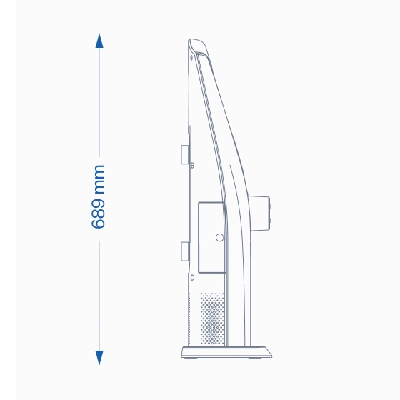 Oplaadstation Phantas GS1 Schets Afmeting