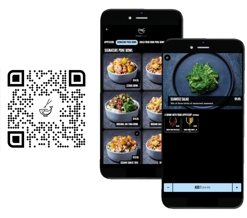 Restaurant QR Code Bestellen VeDoSign Digitaal Menu Omzet Verhogen