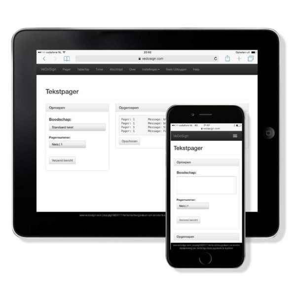 Software Tekstpager Module Ipad Iphone Standaard