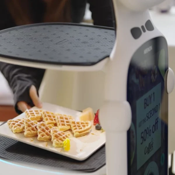 T11 Delivery Promo Robot Serveert En Promoten