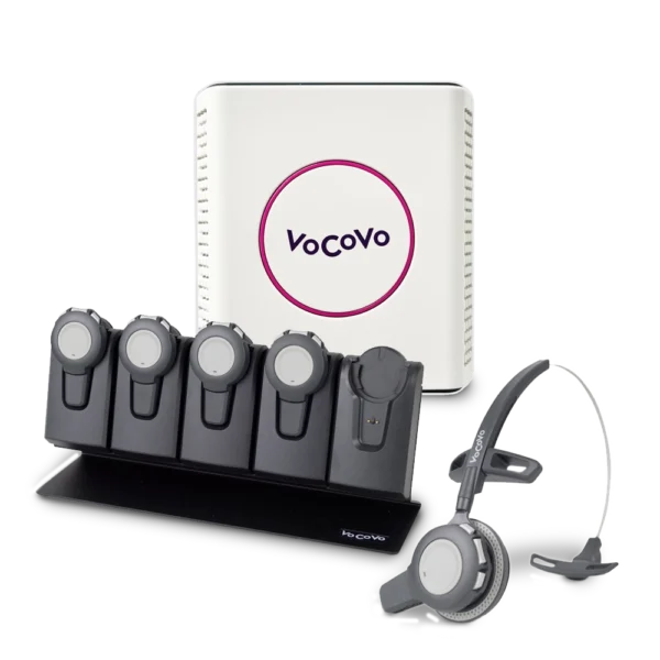 VoCoVo Go Starterspakket Vijf S5 Headsets VoCoVo Met Oplader